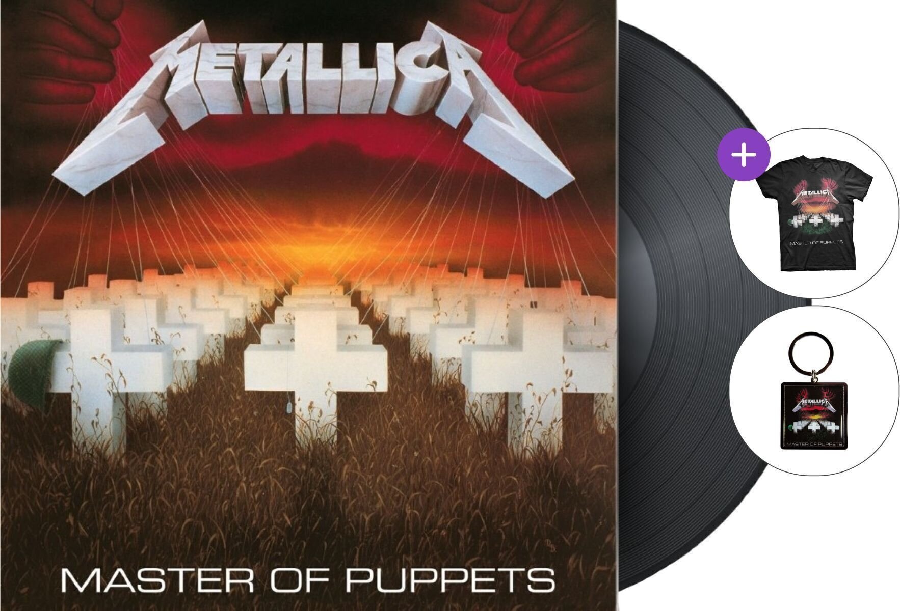 Metallica Tričko - Master Of Puppets (LP) SET Black S