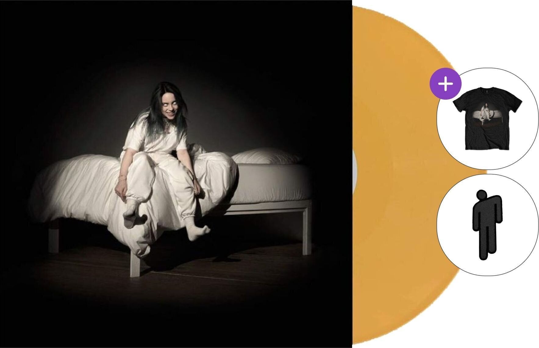 Set Cadou Billie Eilish - When We All Fall Asleep, Where Do We Go? (Pale Yellow Coloured) (LP)SET M