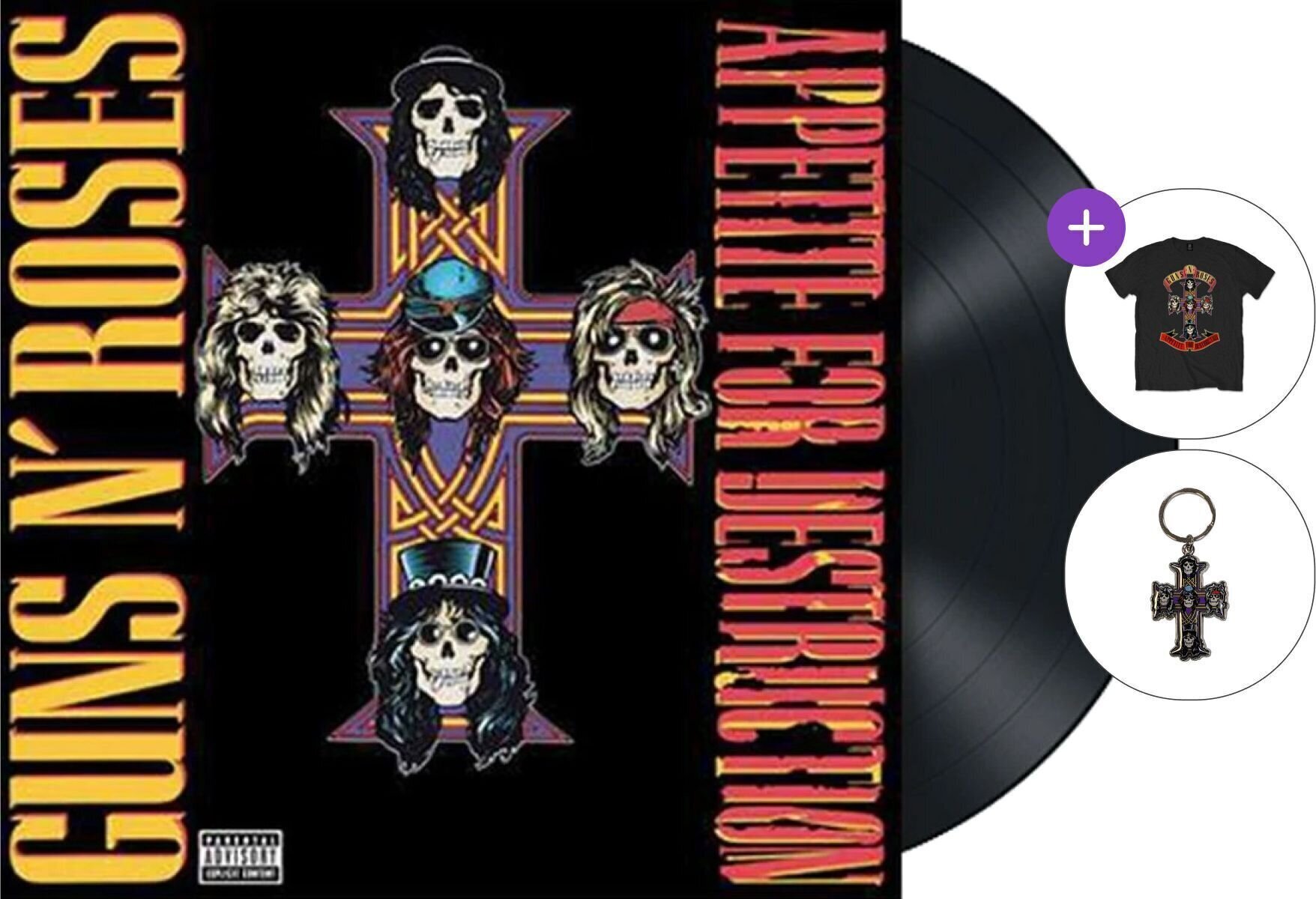 Dāvanu Komplekts Guns N' Roses - Appetite For Destruction (LP) SET S
