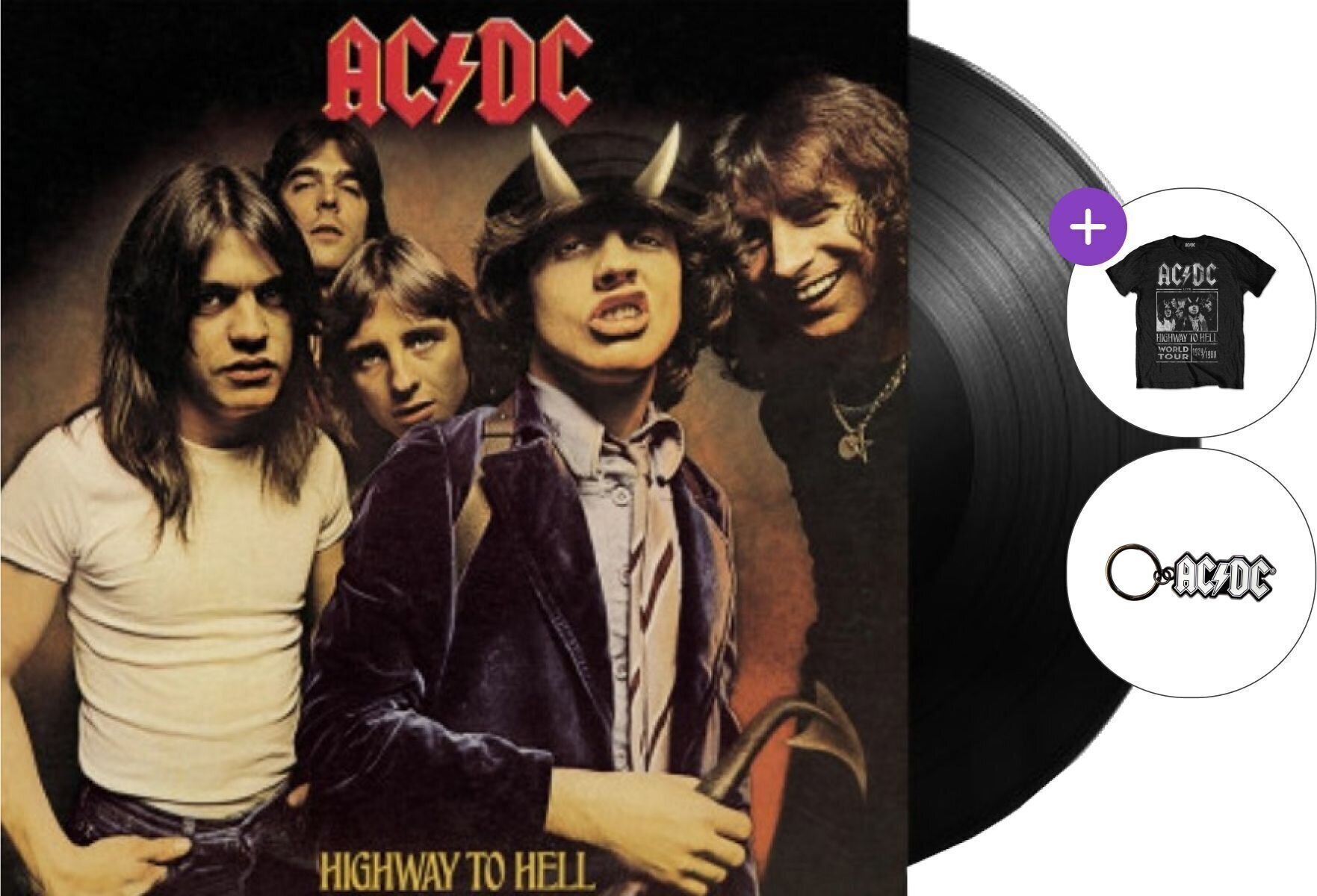 AC/DC Tričko - Highway To Hell (Reissue) (LP) SET Black XL