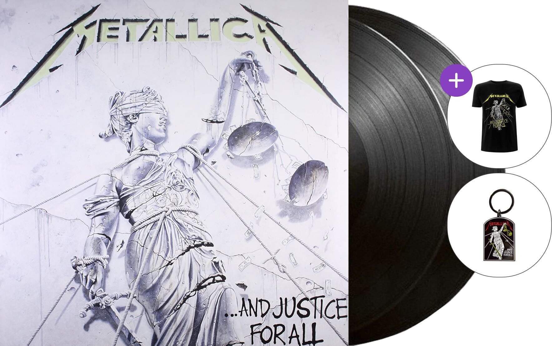 Metallica Tričko - And Justice For All (2 LP) SET Black S