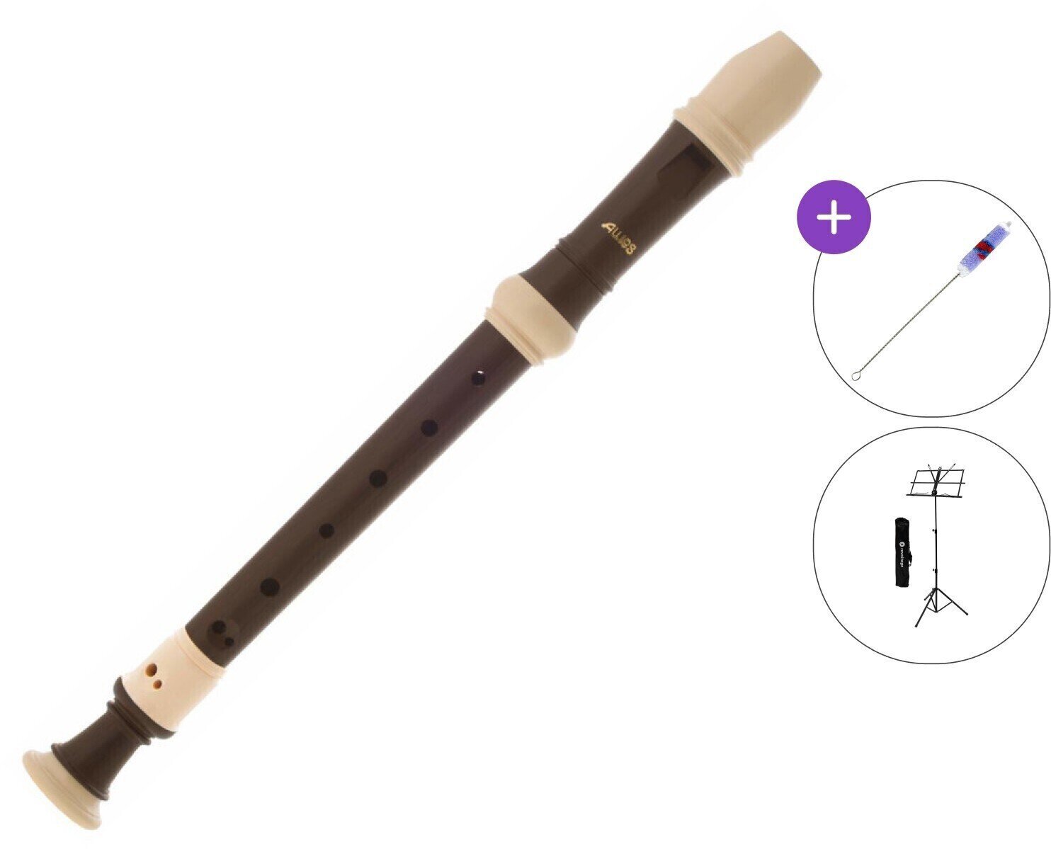 Soprano uzdužna flauta Aulos 703BW SET Soprano uzdužna flauta