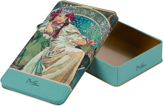 Accesorios NOTIQUE Alfons Mucha Caja de hojalata Princess Hyacinth 24 x 14 x 4 cm - 1