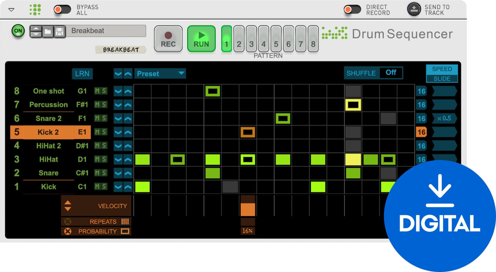 VST Instrument Reason Studios Drum Sequencer (Digitaalinen tuote)