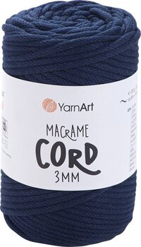 Cord Yarn Art Macrame Cord 3 mm 85 m 784 Navy Blue Cord - 1