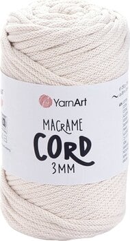 Cord Yarn Art Macrame Cord 3 mm 85 m 752 Light Beige Cord - 1