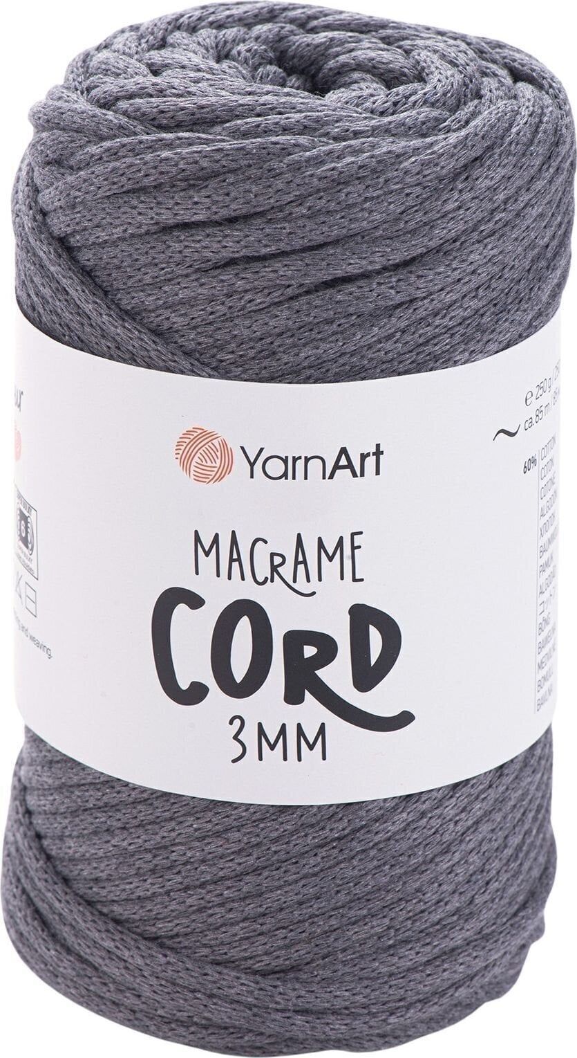 Konac Yarn Art Macrame Cord 3 mm 85 m 774 Dark Grey Konac