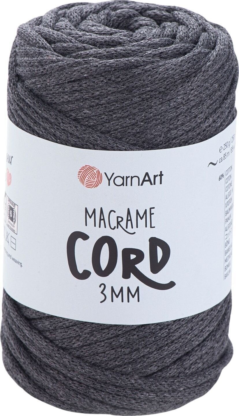 Cord Yarn Art Macrame Cord 3 mm 85 m 758 Blueish Cord