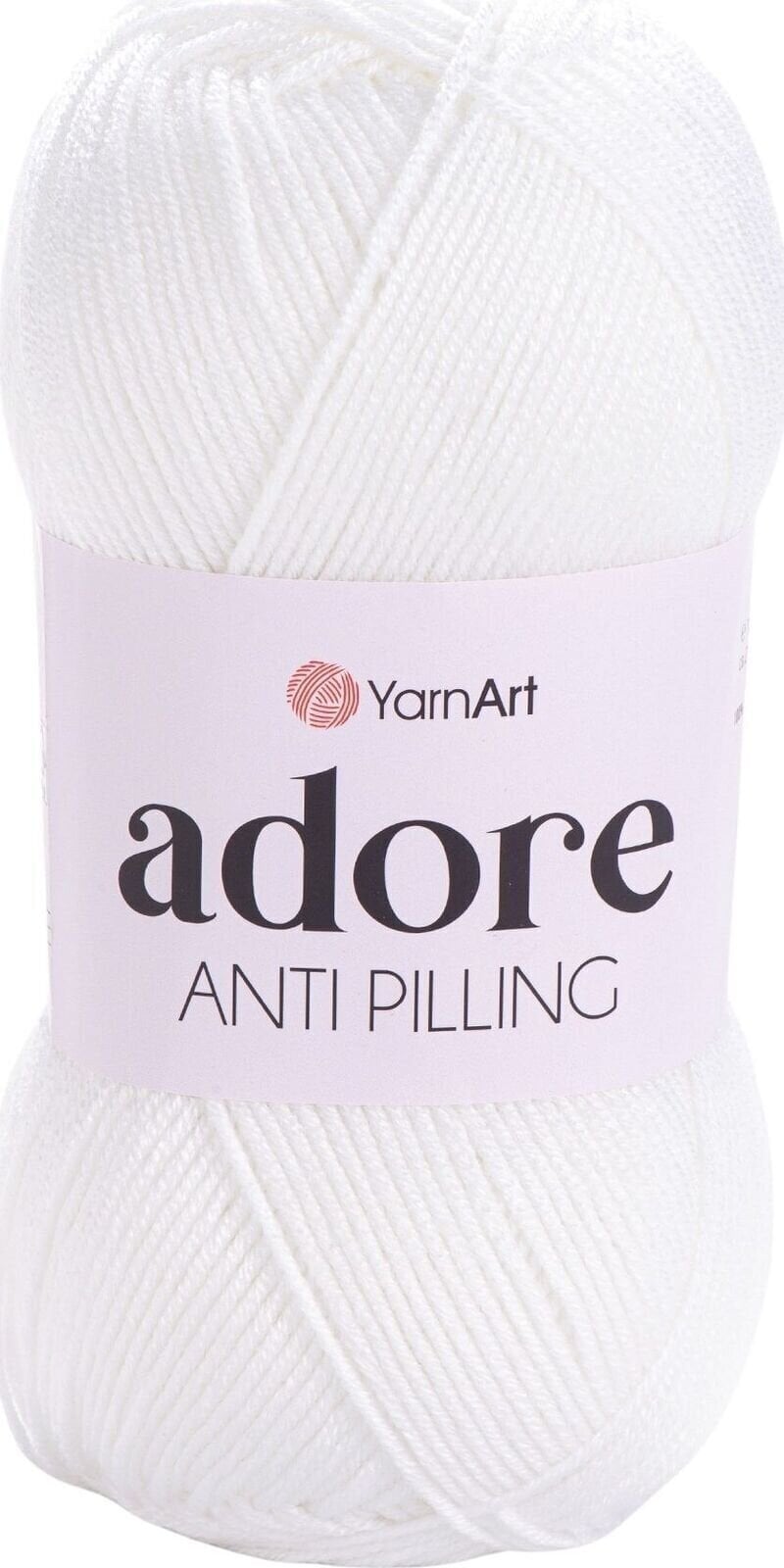 Pređa za pletenje Yarn Art Adore 330 White Pređa za pletenje