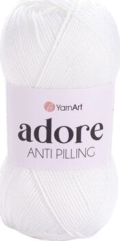 Pređa za pletenje Yarn Art Adore 330 White Pređa za pletenje - 1