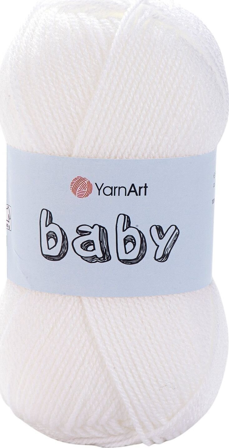 Przędza dziewiarska Yarn Art Baby 501 White Przędza dziewiarska