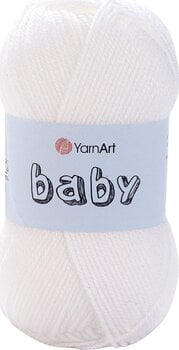 Przędza dziewiarska Yarn Art Baby 501 White Przędza dziewiarska - 1
