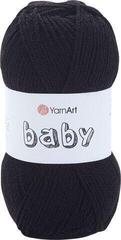 Przędza dziewiarska Yarn Art Baby 585 Black Przędza dziewiarska