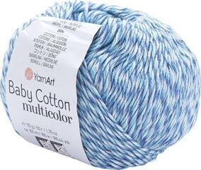 Pređa za pletenje Yarn Art Baby Cotton Multicolor 5201 Blue White Pređa za pletenje