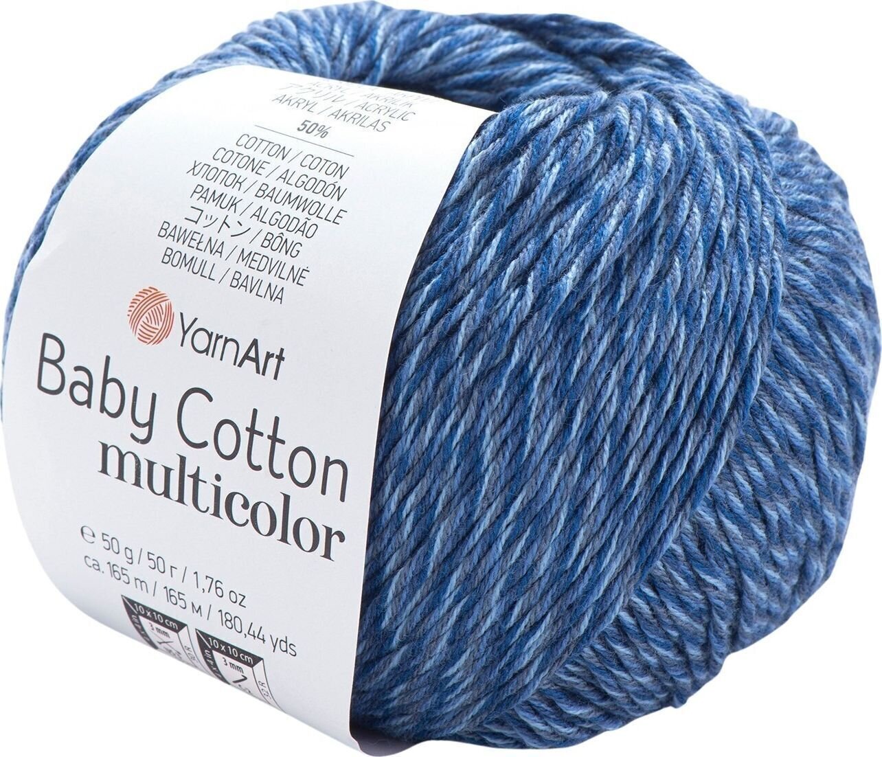 Fire de tricotat Yarn Art Baby Cotton Multicolor 5210 Blue Fire de tricotat