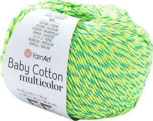 Fios para tricotar Yarn Art Baby Cotton Multicolor 5213 Green Blue Fios para tricotar