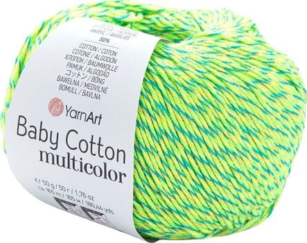Strikkegarn Yarn Art Baby Cotton Multicolor 5213 Green Blue Strikkegarn - 1