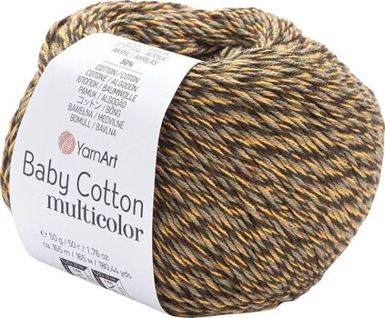 Pređa za pletenje Yarn Art Baby Cotton Multicolor 5219 Green Brown Pređa za pletenje - 1