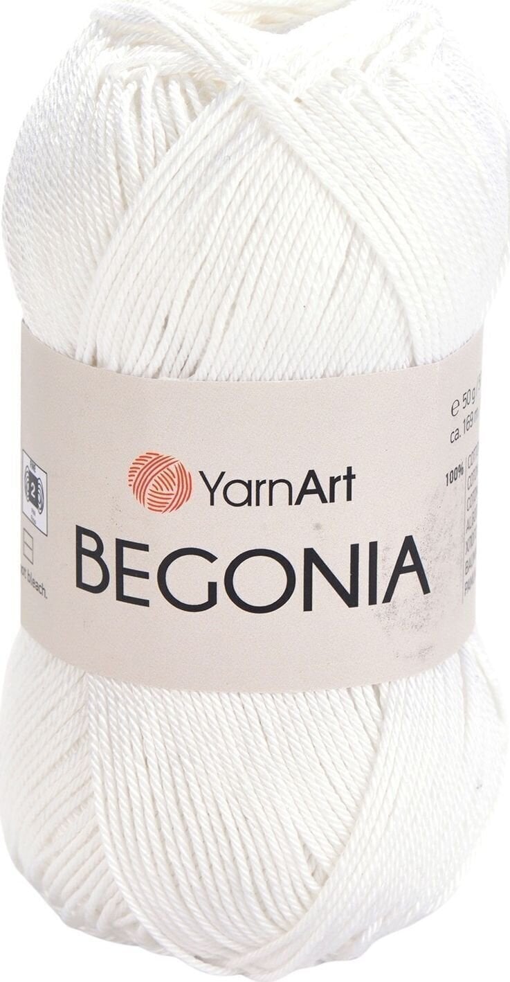 Pređa za pletenje Yarn Art Begonia 003 White Pređa za pletenje