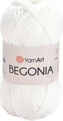 Przędza dziewiarska Yarn Art Begonia 003 White Przędza dziewiarska