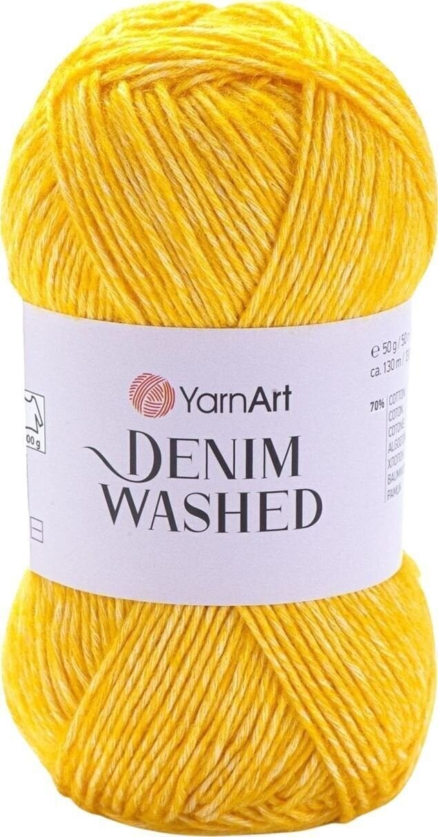 Fire de tricotat Yarn Art Denim Washed 901 Mustard Fire de tricotat