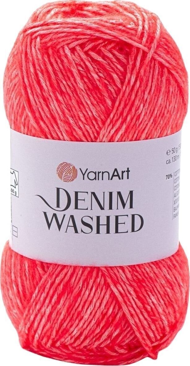 Pređa za pletenje Yarn Art Denim Washed 913 Neon Orange Pređa za pletenje