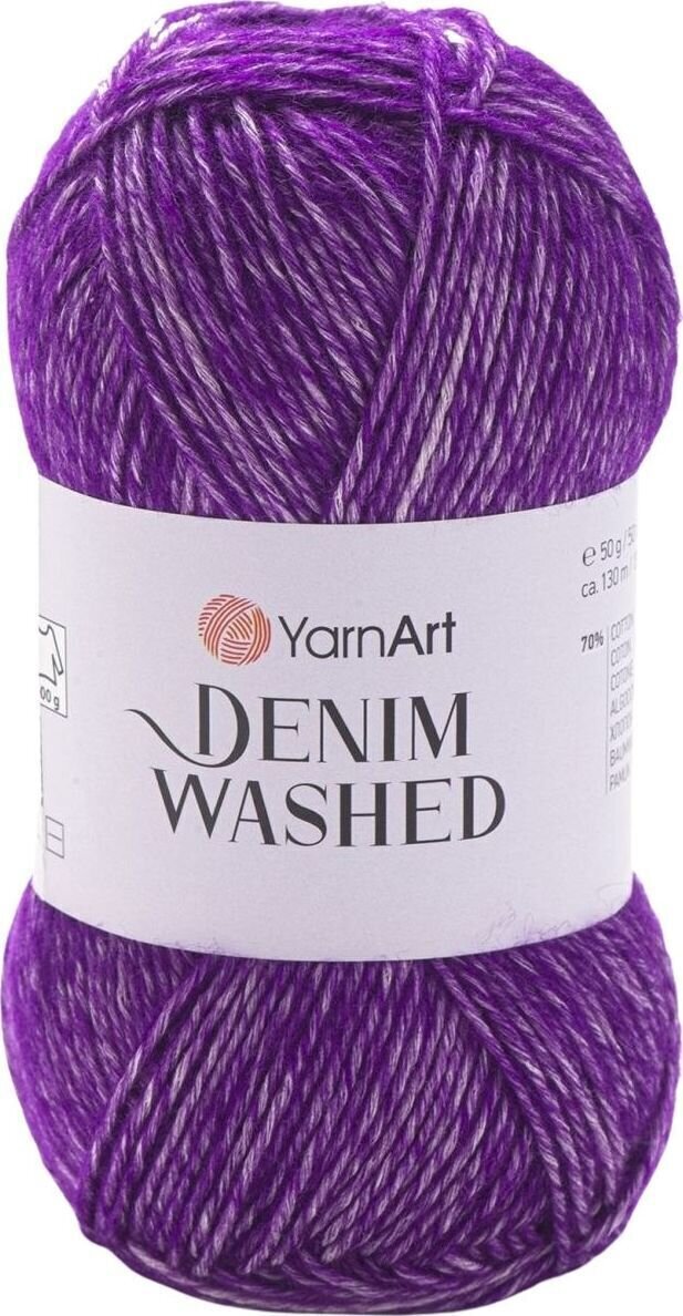 Pređa za pletenje Yarn Art Denim Washed 921 Dark Purple Pređa za pletenje