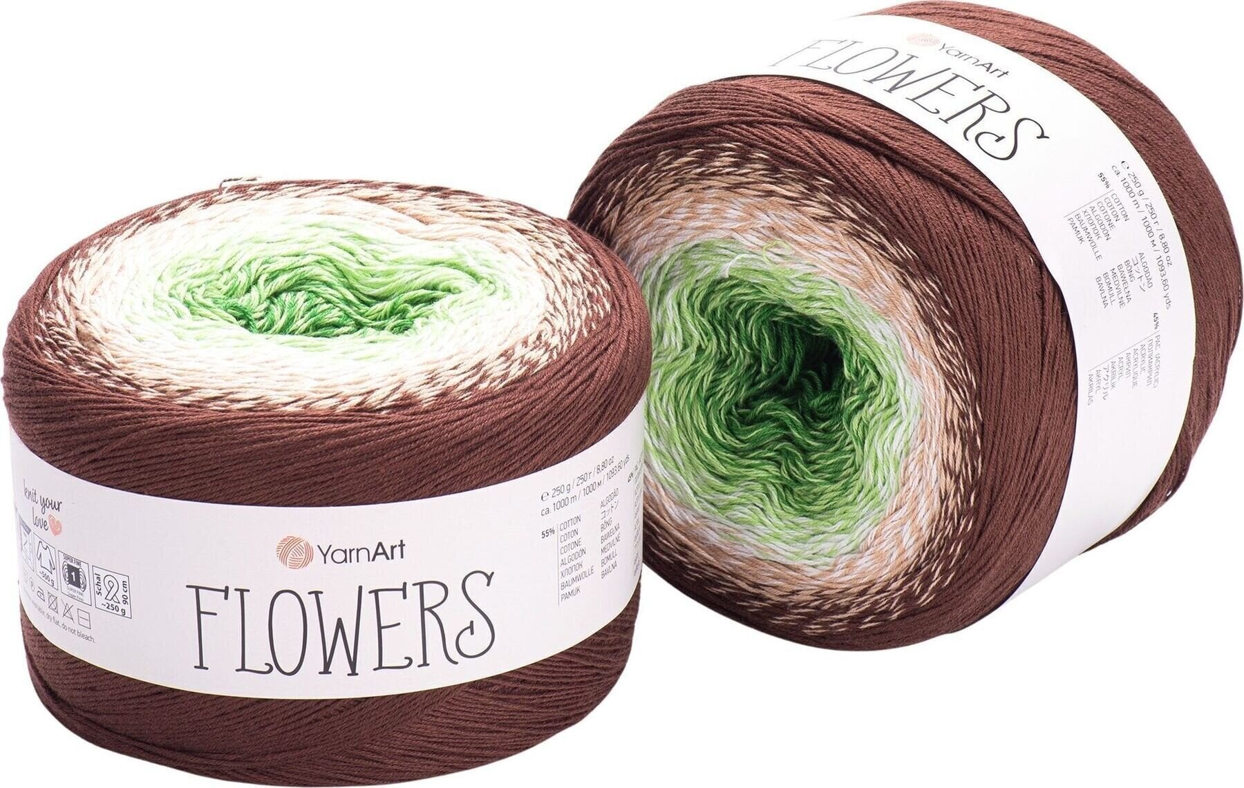 Breigaren Yarn Art Flowers 272 Brown Green Breigaren