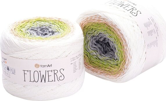Pletilna preja Yarn Art Flowers 274 White Green Pletilna preja - 1