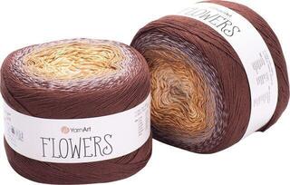 Fios para tricotar Yarn Art Flowers 284 Brown Fios para tricotar