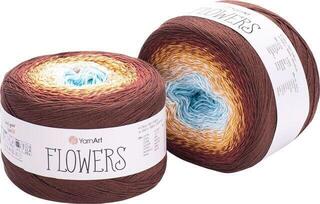 Pređa za pletenje Yarn Art Flowers 296 Brown Blue Pređa za pletenje