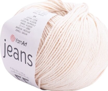 Pređa za pletenje Yarn Art Jeans 05 Cream Pređa za pletenje - 1