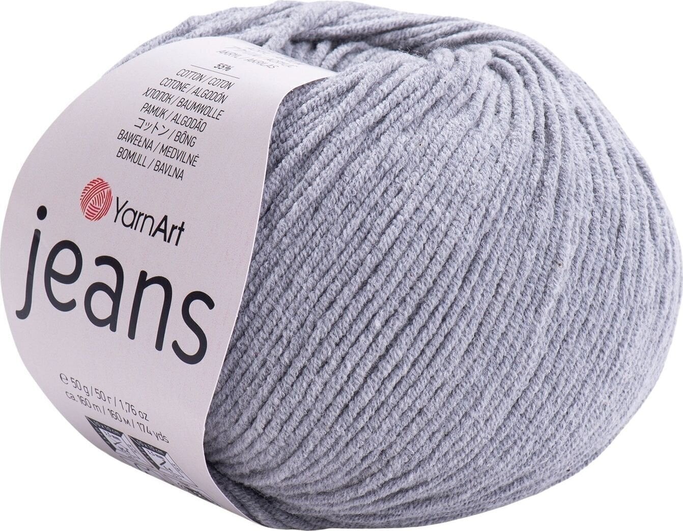 Pređa za pletenje Yarn Art Jeans 46 Grey Pređa za pletenje