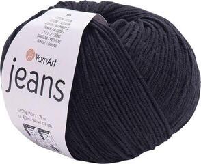 Przędza dziewiarska Yarn Art Jeans 53 Black Przędza dziewiarska