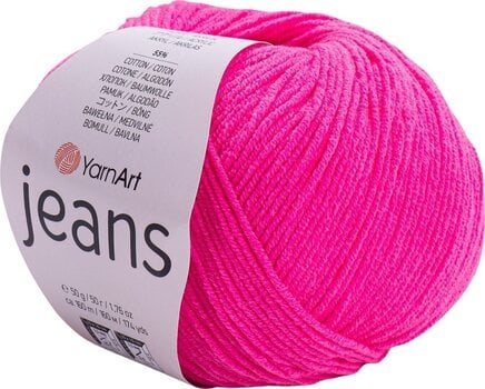 Плетива прежда Yarn Art Jeans 59 Neon Pink Плетива прежда - 1