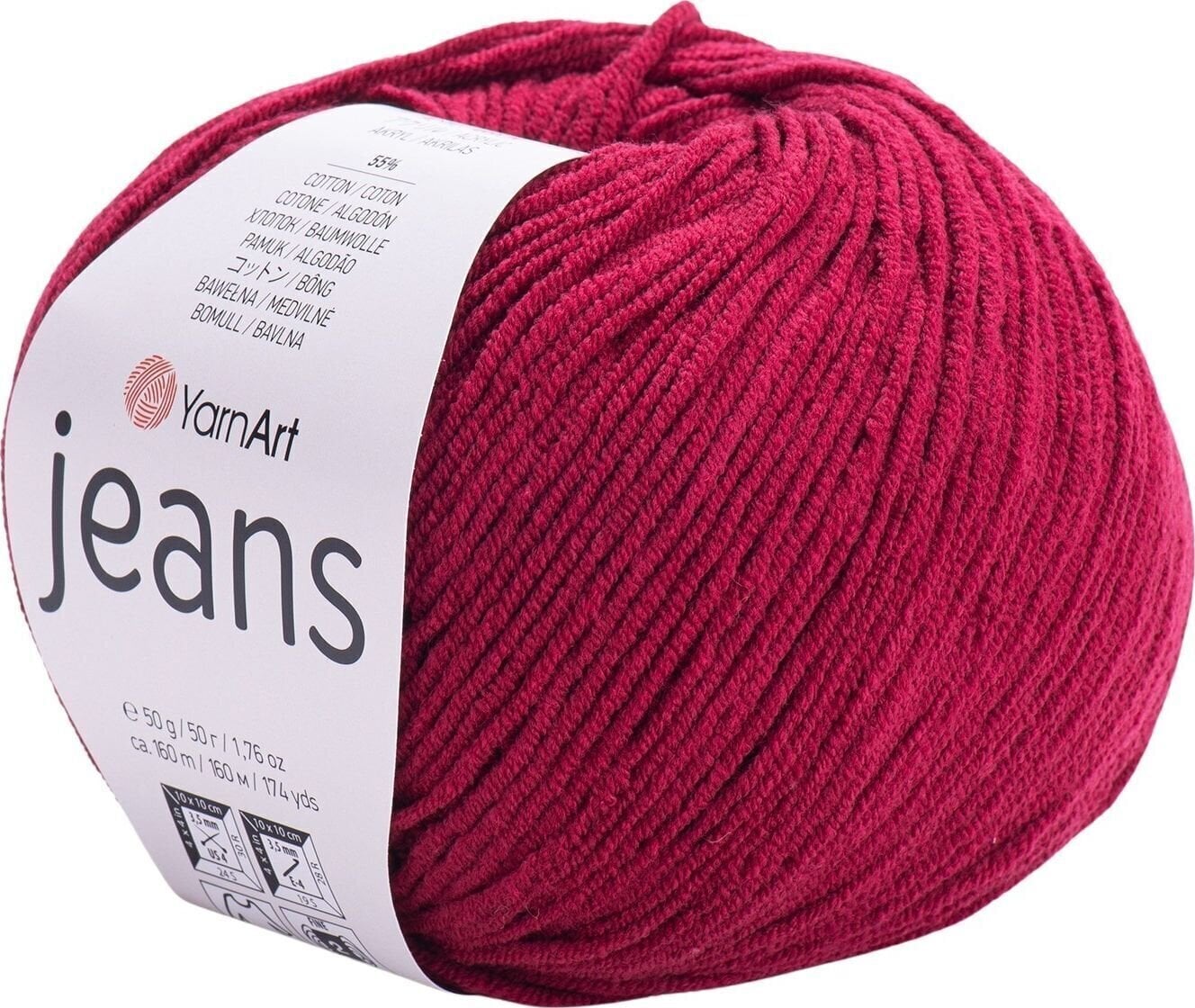 Плетива прежда Yarn Art Jeans 66 Claret Плетива прежда