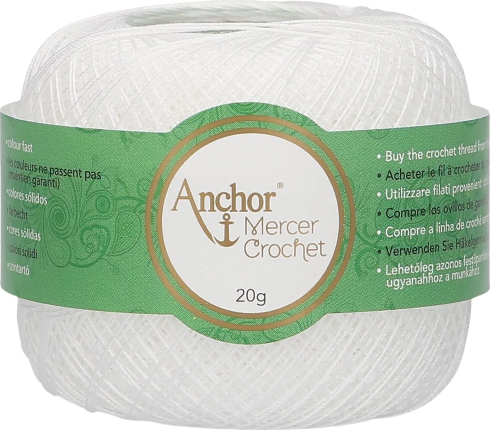 Filato all'uncinetto Anchor Mercer Crochet 07901 Filato all'uncinetto