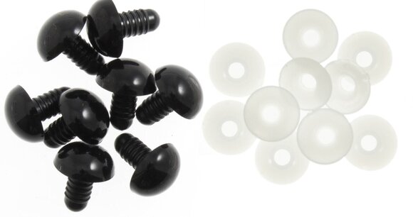 Oči/Nos za igračke Woolkie Toolkie Crne oči za igračke 6 mm - 1