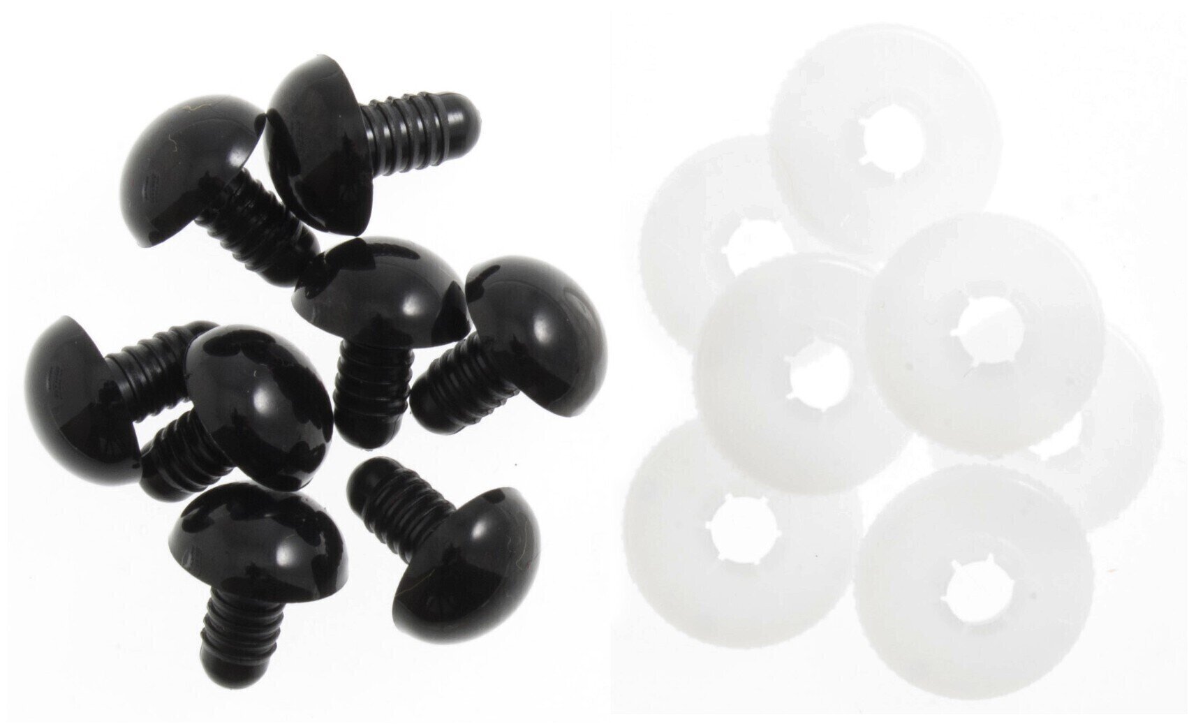 Oči/Nos za igračke Woolkie Toolkie Crne oči za igračke 12 mm