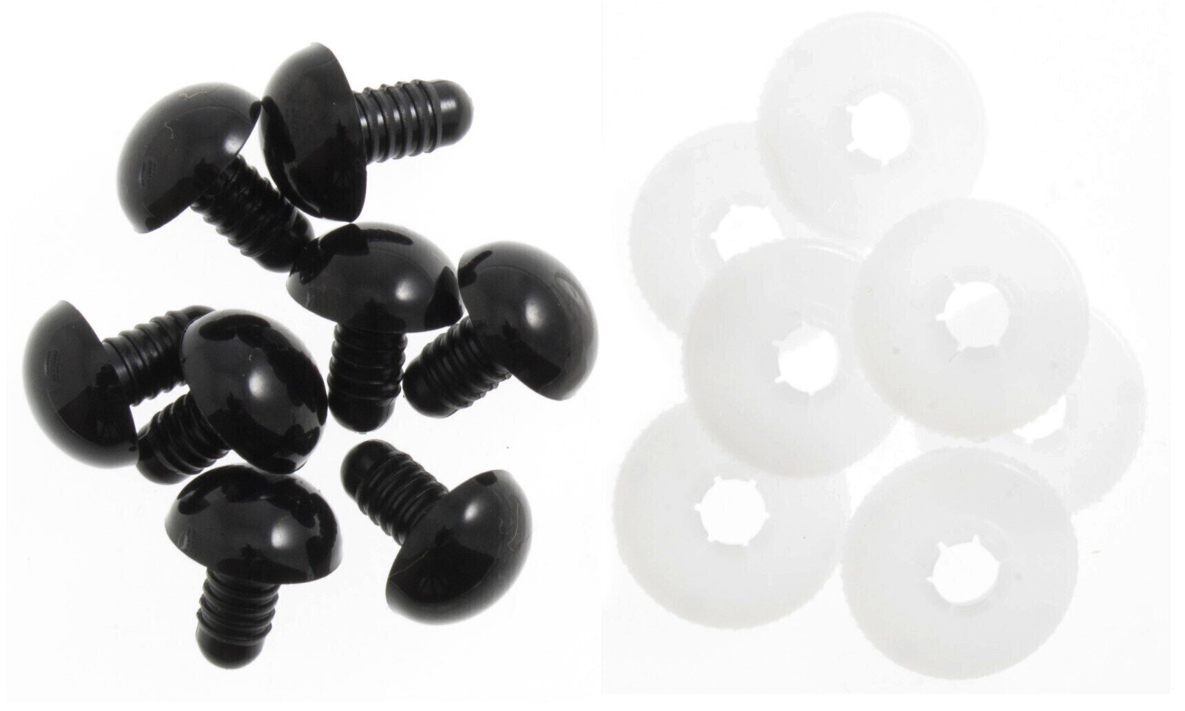 Oči/Nos za igračke Woolkie Toolkie Crne oči za igračke 15 mm