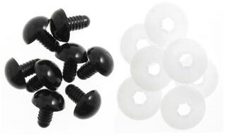 Oczy/Nosy do zabawek Woolkie Toolkie Czarne oczy na zabawki 15 mm