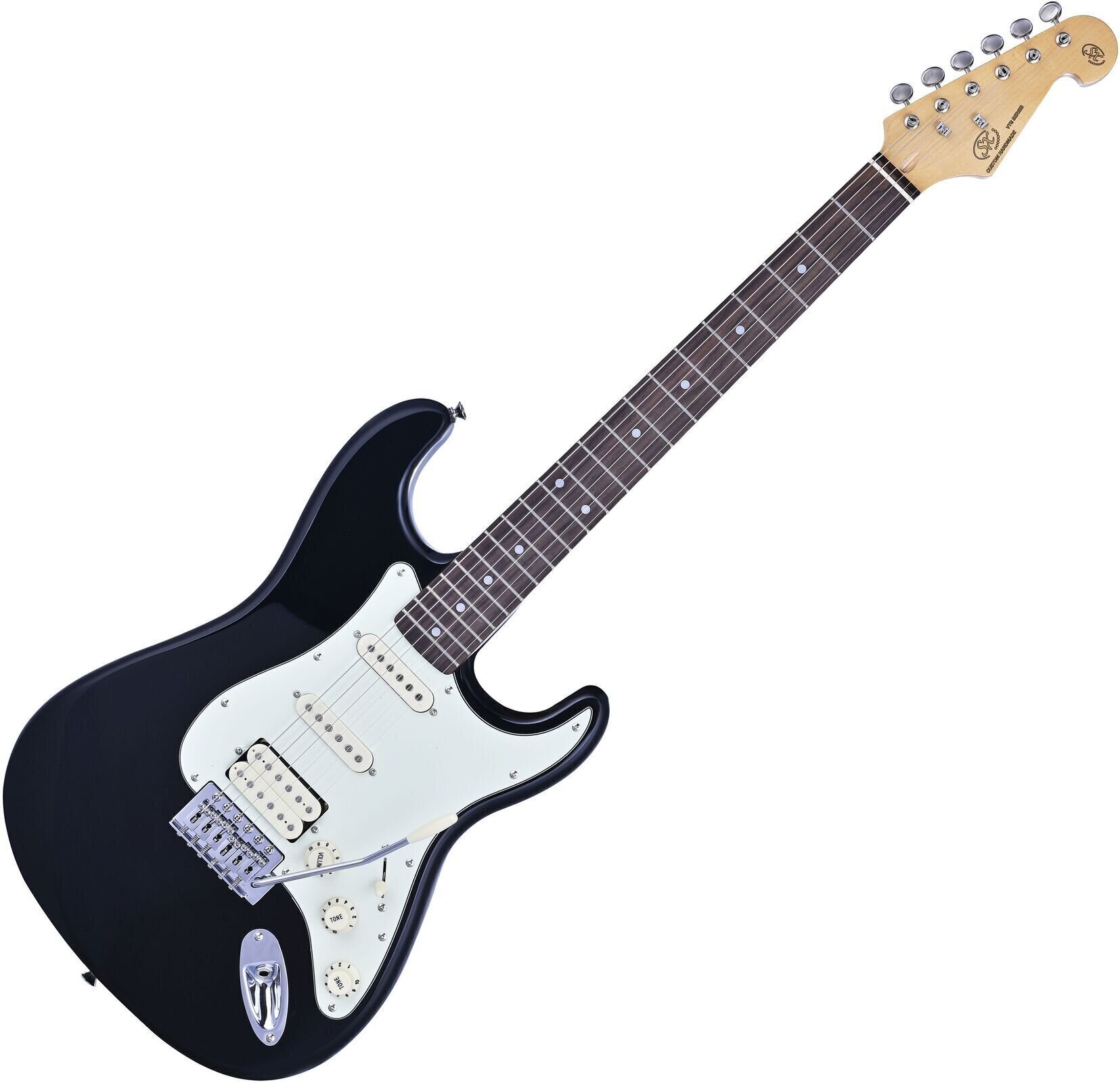 SX SST62+ /HSS Black Elektrická gitara