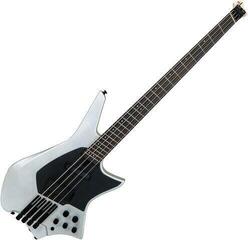 Headless Bass Guitar HILS Guitars HNB4 NEXT Satin Silver Headless Bass Guitar