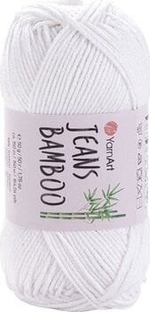 Strickgarn Yarn Art Jeans Bamboo 101 White Strickgarn - 1