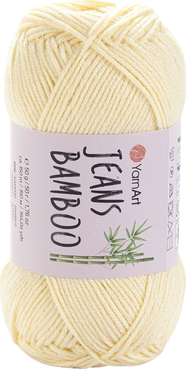Pređa za pletenje Yarn Art Jeans Bamboo 103 Cream Pređa za pletenje