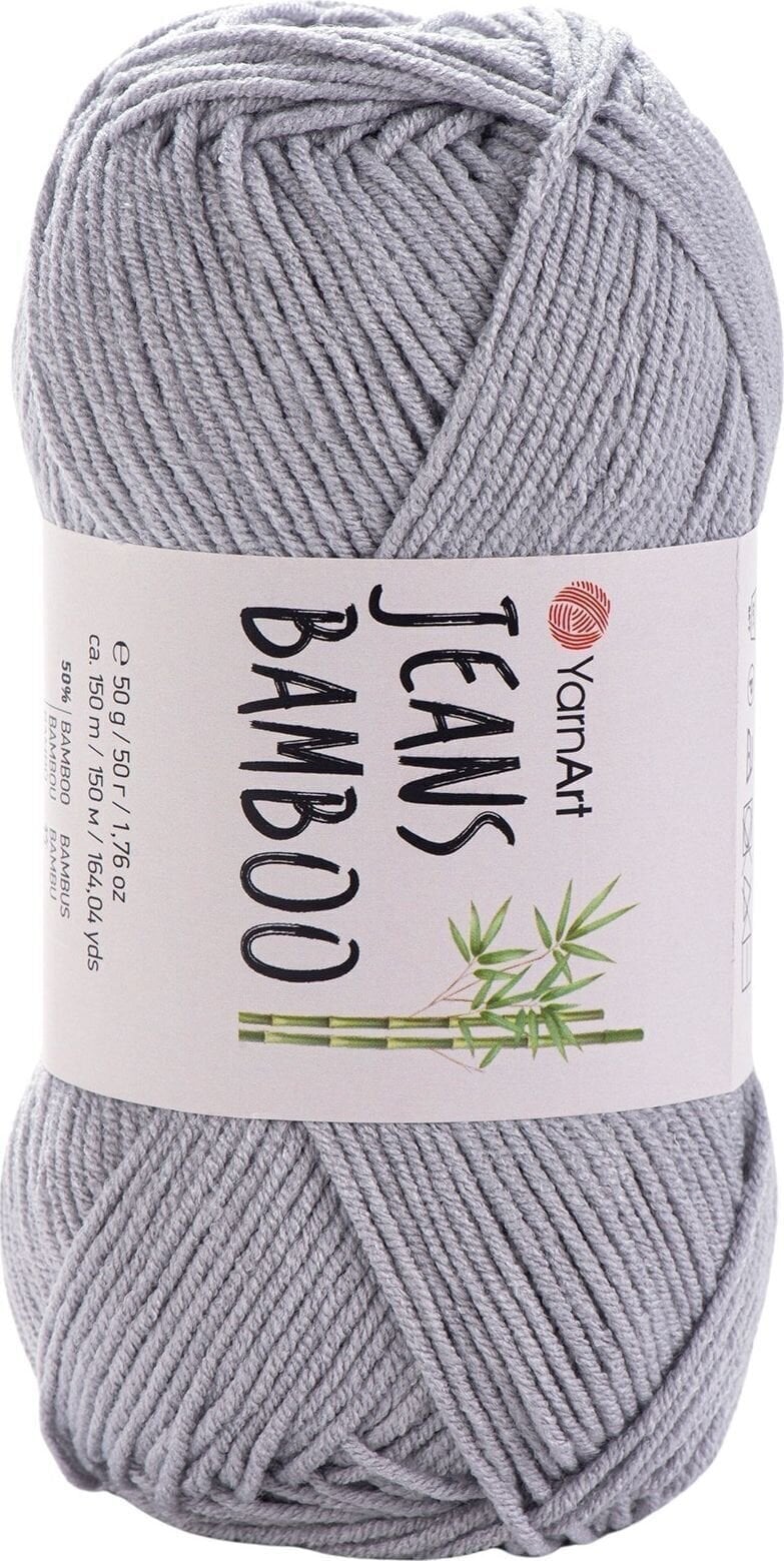 Fire de tricotat Yarn Art Jeans Bamboo 127 Light Grey Fire de tricotat
