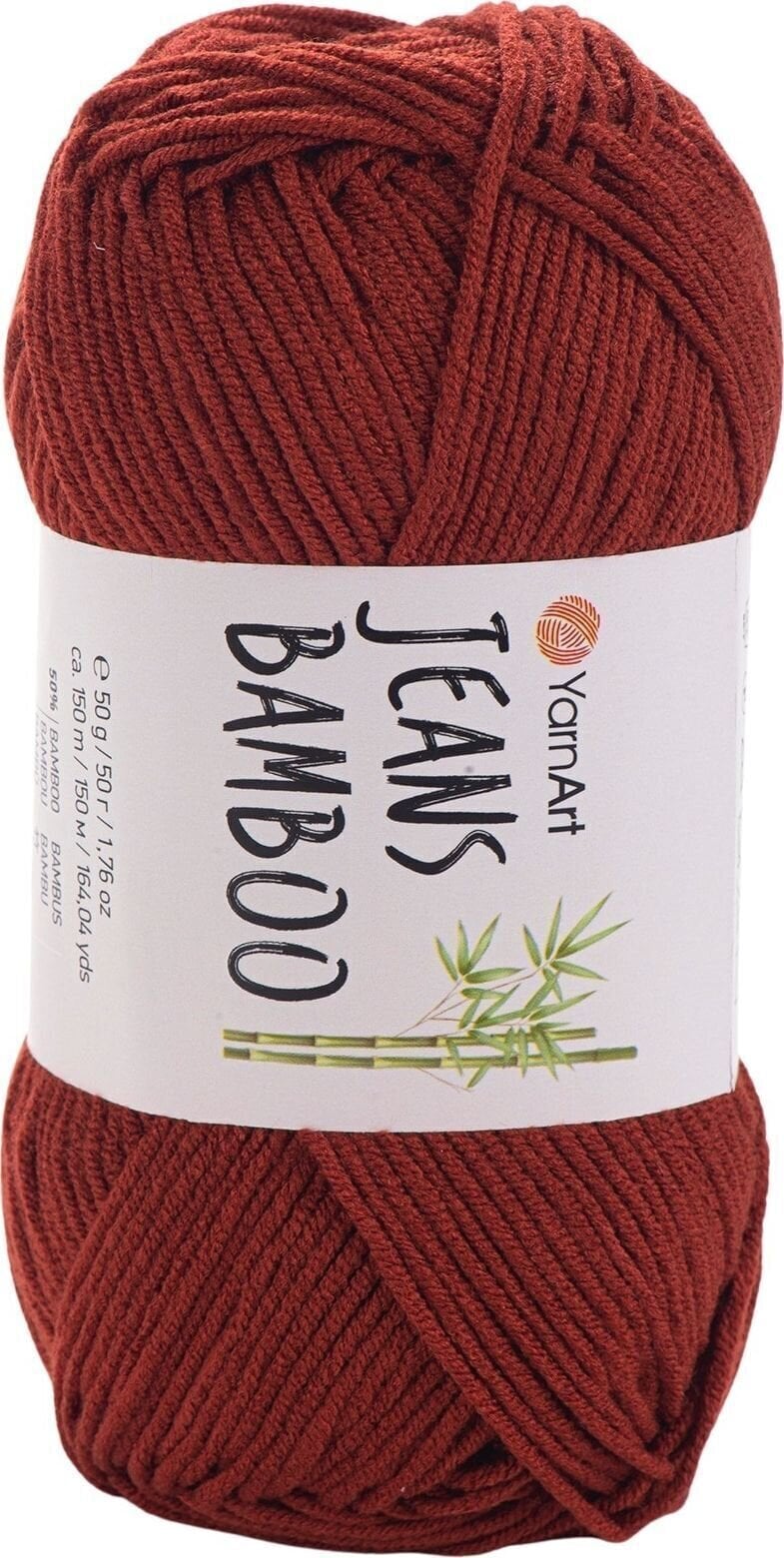 Pređa za pletenje Yarn Art Jeans Bamboo 143 Dark Red Pređa za pletenje