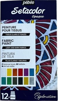 Textielverf Pébéo Setacolor Een set kleuren voor textiel  Shimmer Mix 12x20 ml - 1