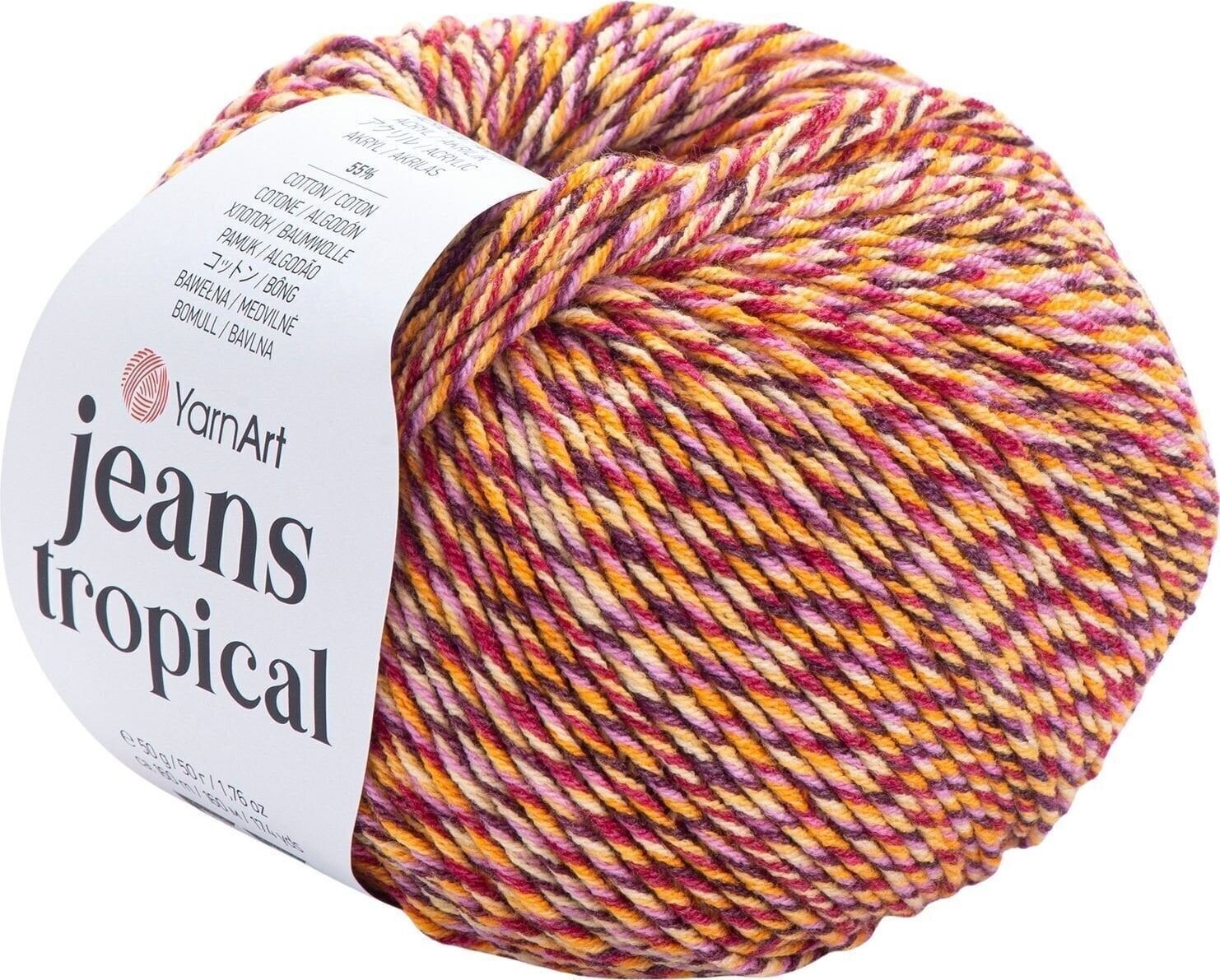 Pletacia priadza Yarn Art Jeans Tropical 613 Multi Pletacia priadza