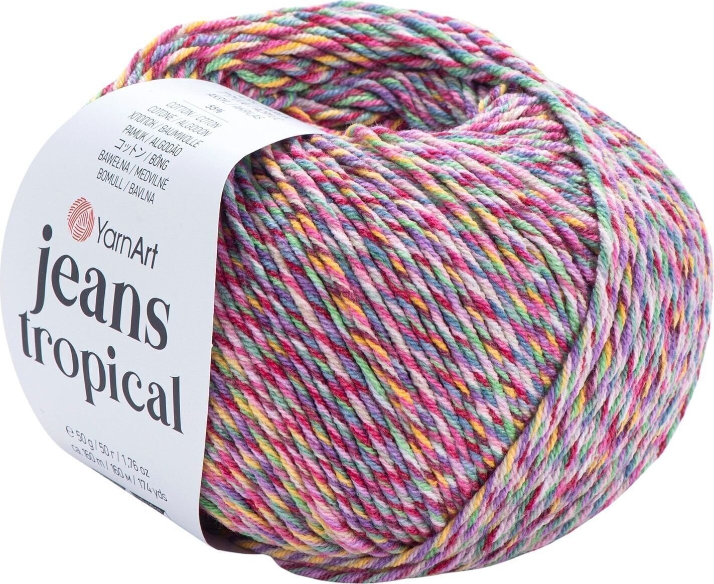 Pređa za pletenje Yarn Art Jeans Tropical 621 Multi Pređa za pletenje